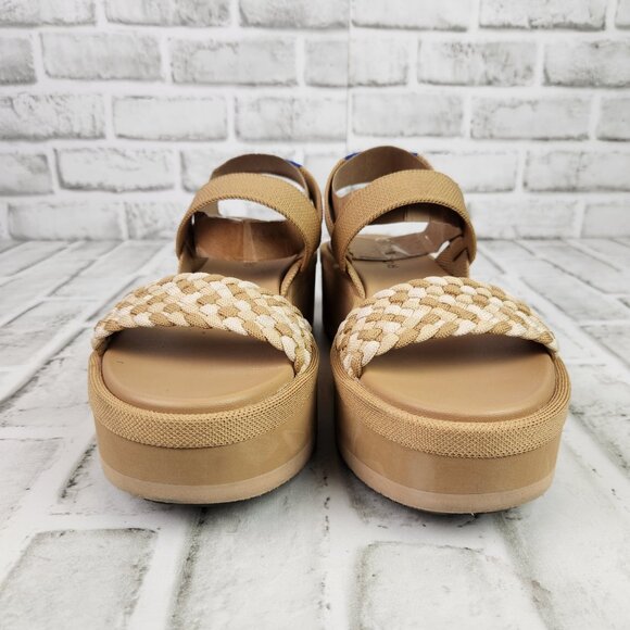 Rothy's The Lightweight Wedge Women's Sz 9.5 Beach Sand Chunky Platform Sandals - Picture 2 of 10